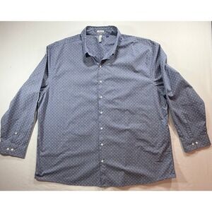 Artefact‎ Mens 3XL Blue Floral Dot Button Down Shirt Long Sleeve